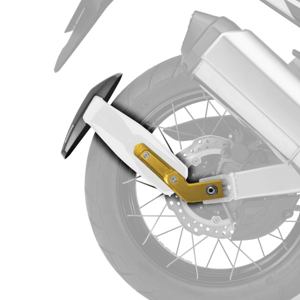 Pyramid Plastics Pyramid spray guard | gloss white + gold arm | honda crf 1000 l africa twin 2016>2019